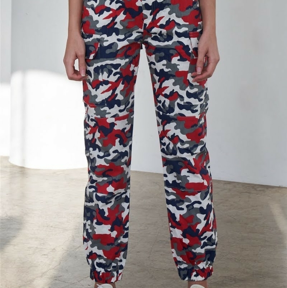 Red Camo Joggers - Picture 2 of 3